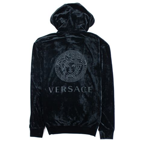 blue velour versace tracksuit|VTG Versace (S) Blue Velour Tracksuit 90's RARE Hoodie .